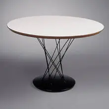 occasional table by Isamu Noguchi, 1955, steel, iron, laminate, sold Oct 2001