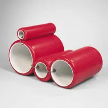 Joe Colombo, Tube chair, 1969, fiberglass, vinyl