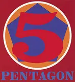 Polygon #5 Pentagon by Robert Indiana, 1975, silkscreen, sold Oct 2001