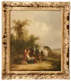 Wayside gypsies by English School, oil on canvas, offered Jun 2019