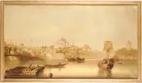 A view of Constantinople from across the Bosphorus by English School, oil on canvas, offered Jun 2019