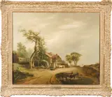 An old farmstead near Norwich by English School, oil on canvas, offered Jun 2019