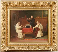 A musical trio by J. Bernstein, oil on canvas, offered Jun 2019