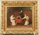 J. Bernstein, A musical trio, oil on canvas