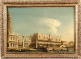 A view of the Doge's Palace, Venice by Continental School, oil on canvas, sold Jun 2019
