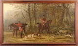 Paul Malenson, A pause in the hunt, oil on canvas