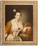 A portrait of a maid holding a basket by Italian School, oil on canvas, offered Jun 2019