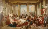 Thomas Couture, Romans of the decadence, oil on canvas