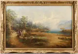 An Italian lake scene by Italian School, oil on canvas, sold Jun 2019