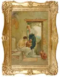 Decorating the amphora by Italian School, oil on canvas, sold Jun 2019