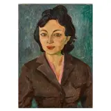 Adriana Pincherle, Portrait 1950, oil on canvas