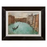 Virgilio Guidi, Vista dal Canal Grande, oil on board