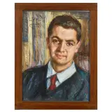 Elica Balla, Roberto Jacovoni's portrait, pastels on cardboard