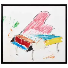 Giuseppe Chiari, Piano, mixed media on paper