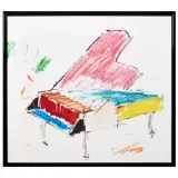 Giuseppe Chiari, Piano, mixed media on paper