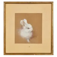 Elica Balla, Coniglietto, mixed media on colored cardboard