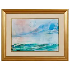 Ernesto Treccani, Landscape, mixed media on canvas