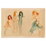 Léonor Fini, Dancers, lithograph cm