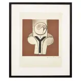 Pietro Cascella, Lettera Y 1973, lithograph
