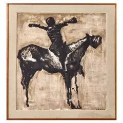 Marino Marini, Horse and knight canvassed, lithograph