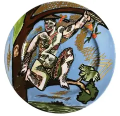 Sandro Chia, Untitled, Artist’s Plate (Künstlerplatzteller)