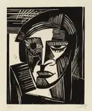 Kopf by Karl Schmidt-Rottluff, 1919, Holzschnitt auf Papier, sold Jun 2015