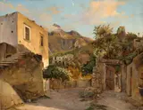 Theobald von Oer, Ischia, 1838, Öl auf Papier, auf Karton aufgezogen