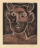 Tête de Faune by Pablo Picasso, 1962, Farblinolschnitt auf Arches-Velin, sold Jun 2015