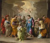 Luca Giordano, Die Vermählung Mariä mit Joseph im Tempel. Kurz vor 1690, Öl auf Leinwand