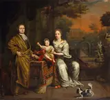 Hermannus Collenius, Portrait einer Groninger Familie im Garten, Um 1685, Öl auf Leinwand