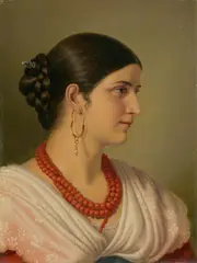 Junge Römerin by Adolf Senff, Um 1820, Öl auf Leinwand, sold Nov 2015