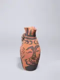 Yan barbu by Pablo Picasso, 1963, Krug, roter Ton, unglasiert, mit schwarzer Engobenbemalung; ceramic, Madoura edition, sold Jun 2023