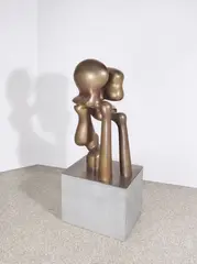 Gerson Fehrenbach, Doppelfiguration 73, 1973, Bronze mit hellbrauner Patina
