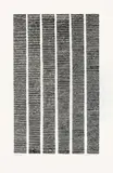 Jan Schoonhoven, T75-27, 1975, Tuschpinsel auf Papier