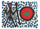 Ohne Titel by A. R. Penck, 1983, Öl und Collage auf Velin, sold Nov 2015