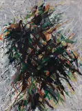 Max Uhlig, Herbstblätterstrauß, 1977, Öl auf Leinwand