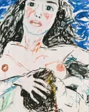 Elke Krystufek, Chapwomensister, 1999, Acryl auf Leinwand