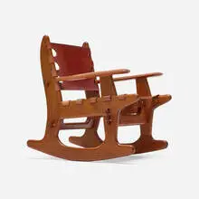 Steve Henneford, Cowboy rocker, 2014, walnut, leather