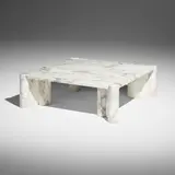 Gae Aulenti, Jumbo coffee table, Calacatta marble