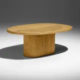 India Mahdavi, Fish marquetry coffee table, rattan, glass