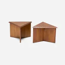 Frank Lloyd Wright, Stools model 452-A, pair, 1955, mahogany