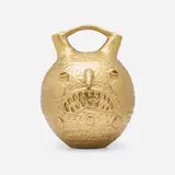 Natalia Arbelaez, Quri Vaso, 2024, earthenware, gold paint