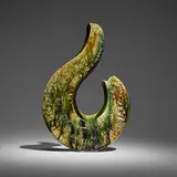 Kato Yasukage XIV, Oribe hook vase, glazed stoneware