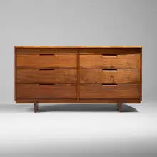 George Nakashima, Double Chest of Drawers, 1967, American black walnut