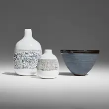 Adam Silverman, Collection of three vessels, 2008, glazed stoneware