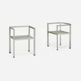 Rei Kawakubo, No. 1 chairs for Comme des Garçons, pair, 1983, enameled steel