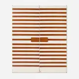 Gio Ponti and Cristina Longo, Customized doors, pair, lacquered Italian walnut, ash, mirrored glass, brass