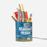 Garry Knox Bennett, Maxwell House table lamp #1048, 2009, steel can, paint, wood