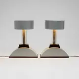 Garry Knox Bennett, STDBA #94; STDBA #95, pair, 2016, nickel-plated brass, lacquered wood, PVC and LED strip lights