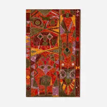 Mary T. Bowling, Totem, beads, glass and found object mosaic